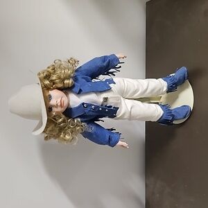 The Hamilton Collection 1996 Kendall Johnston Collector Doll Blonde Cowgirl